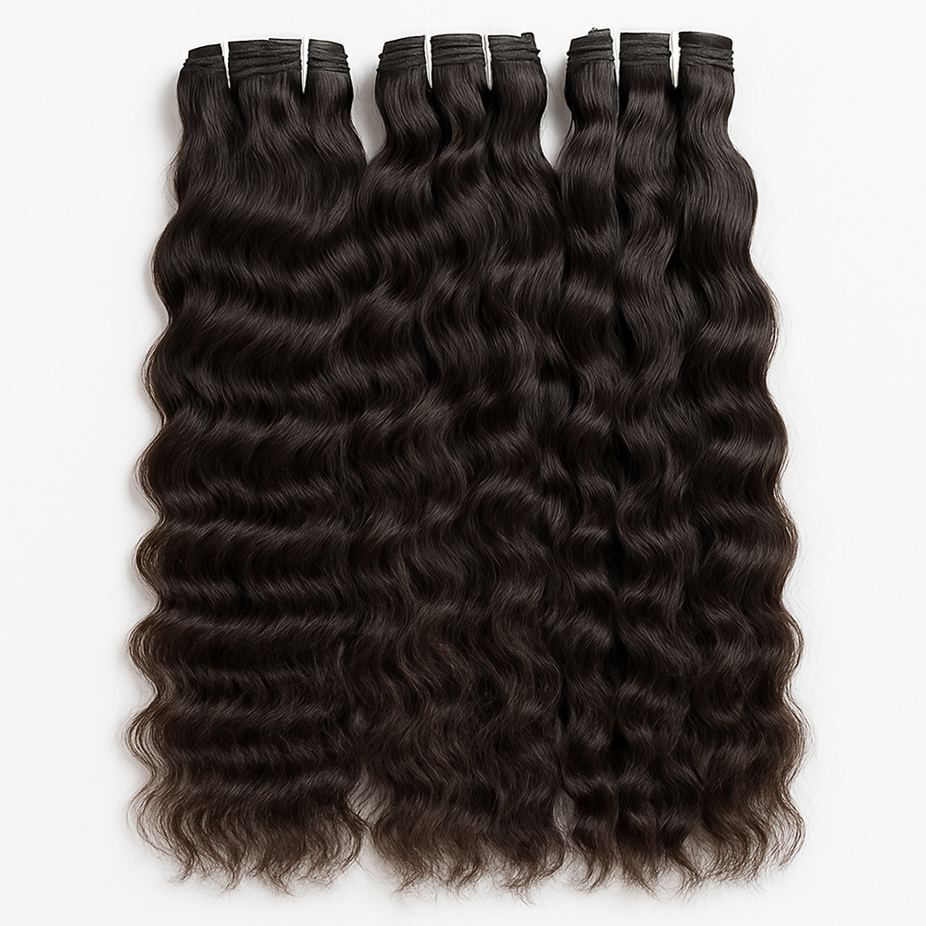 Extensiones de cabello ondulado camboyano crudo: textura gruesa, sedosa y con cuerpo
